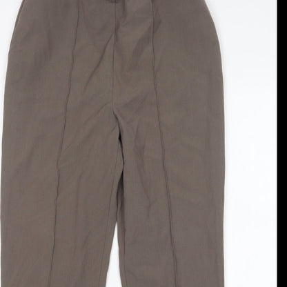 BM Womens Brown  Polyester Trousers  Size 14 L27 in Regular