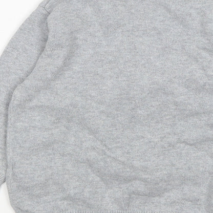 New Look Girls Grey V-Neck  Cotton Cardigan Jumper Size 2 Years
