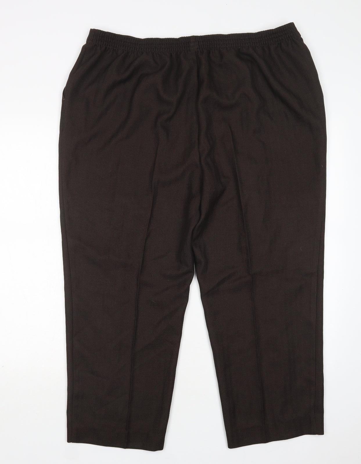 Womens UK Size 22 M&S Regular Fit  Brown Trousers