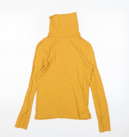 Womens UK Size 8 New Look Yellow Basic T-Shirt