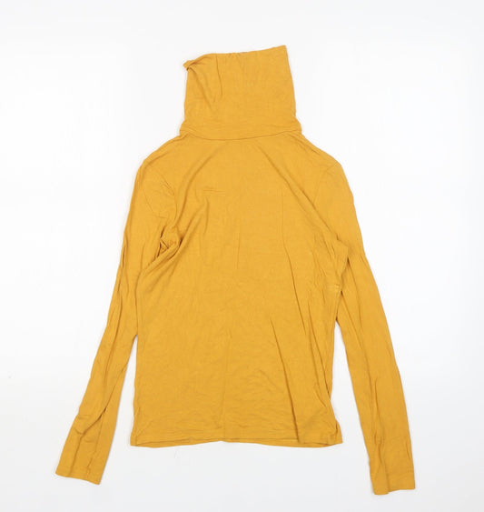 Womens UK Size 8 New Look Yellow Basic T-Shirt