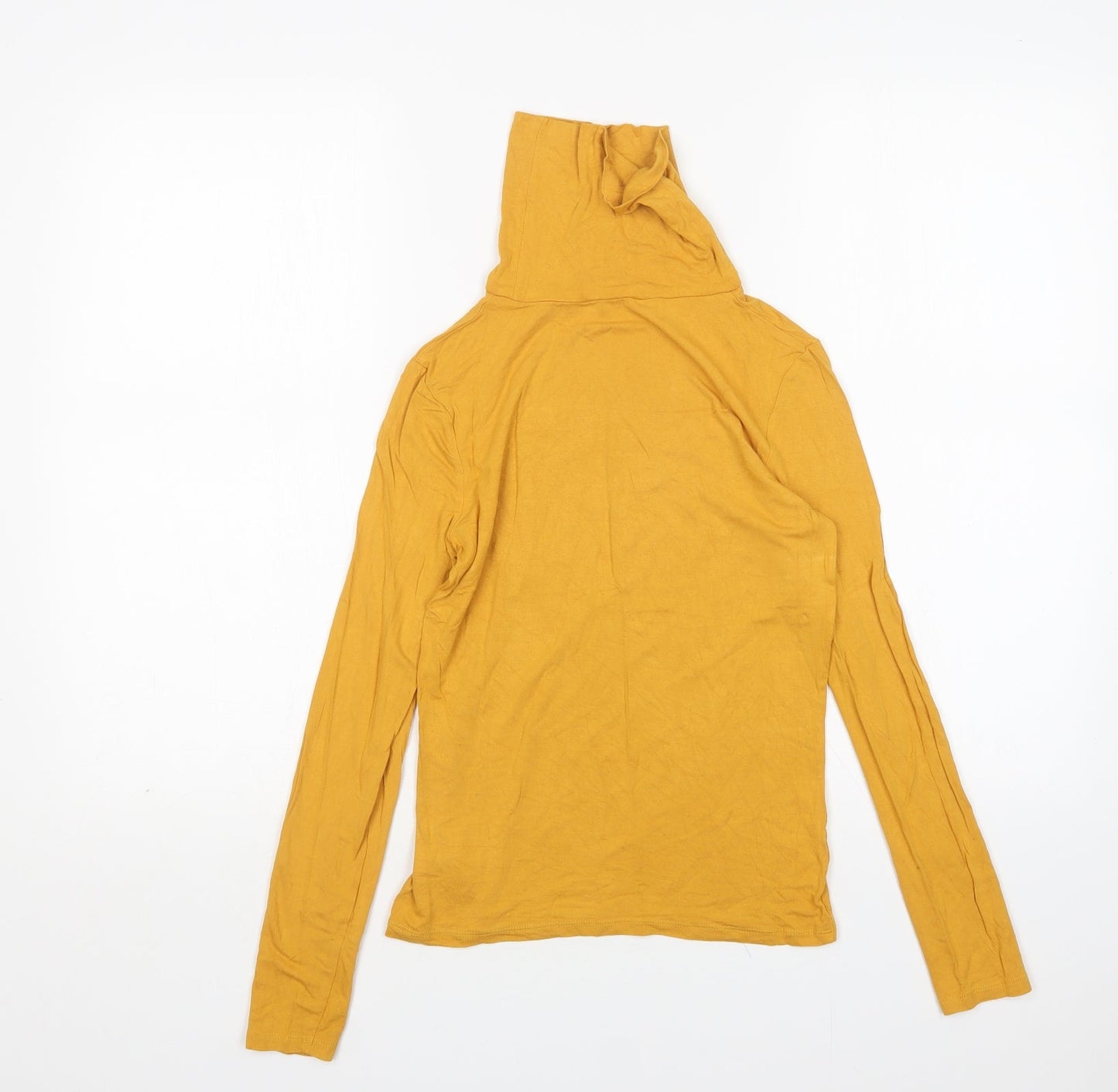 Womens UK Size 8 New Look Yellow Basic T-Shirt