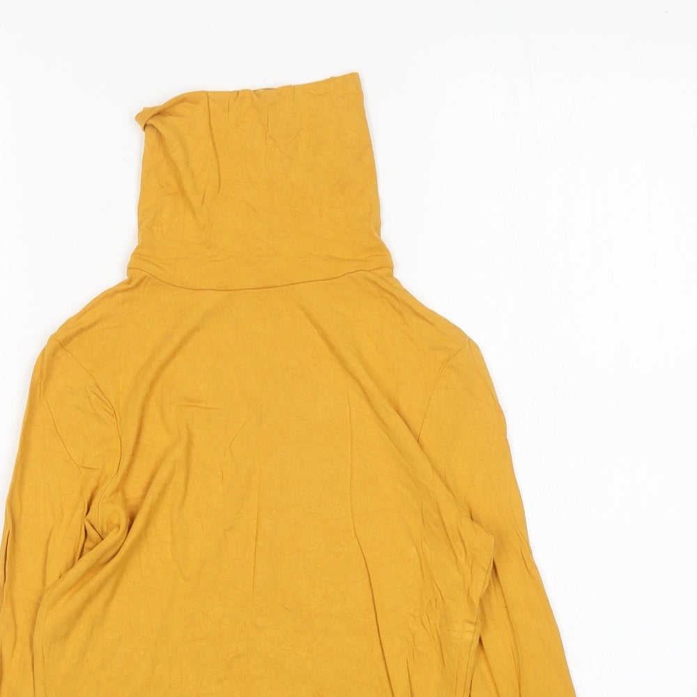 Womens UK Size 8 New Look Yellow Basic T-Shirt