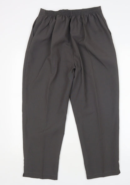 Womens UK Size 14 Preworn Regular Fit  Grey Trousers