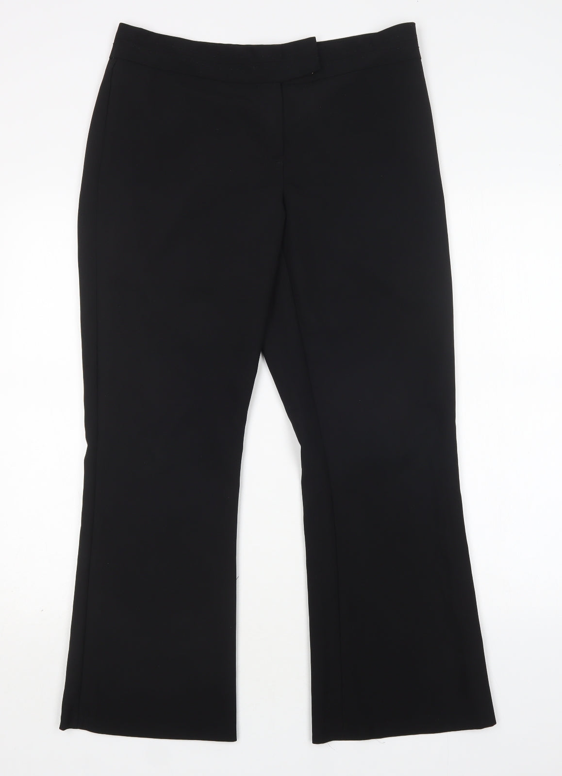 George Womens Black  Polyester Trousers  Size 12 L28 in Regular