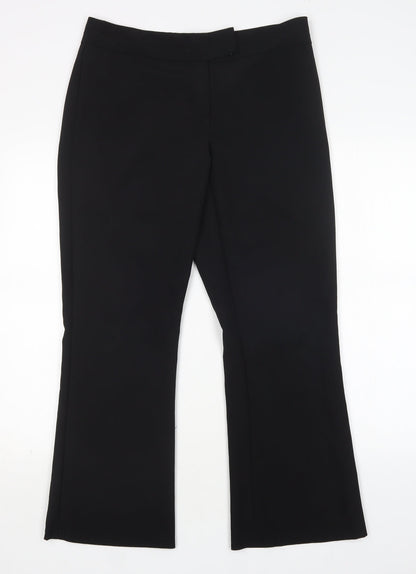 George Womens Black  Polyester Trousers  Size 12 L28 in Regular