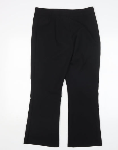 George Womens Black  Polyester Trousers  Size 12 L28 in Regular