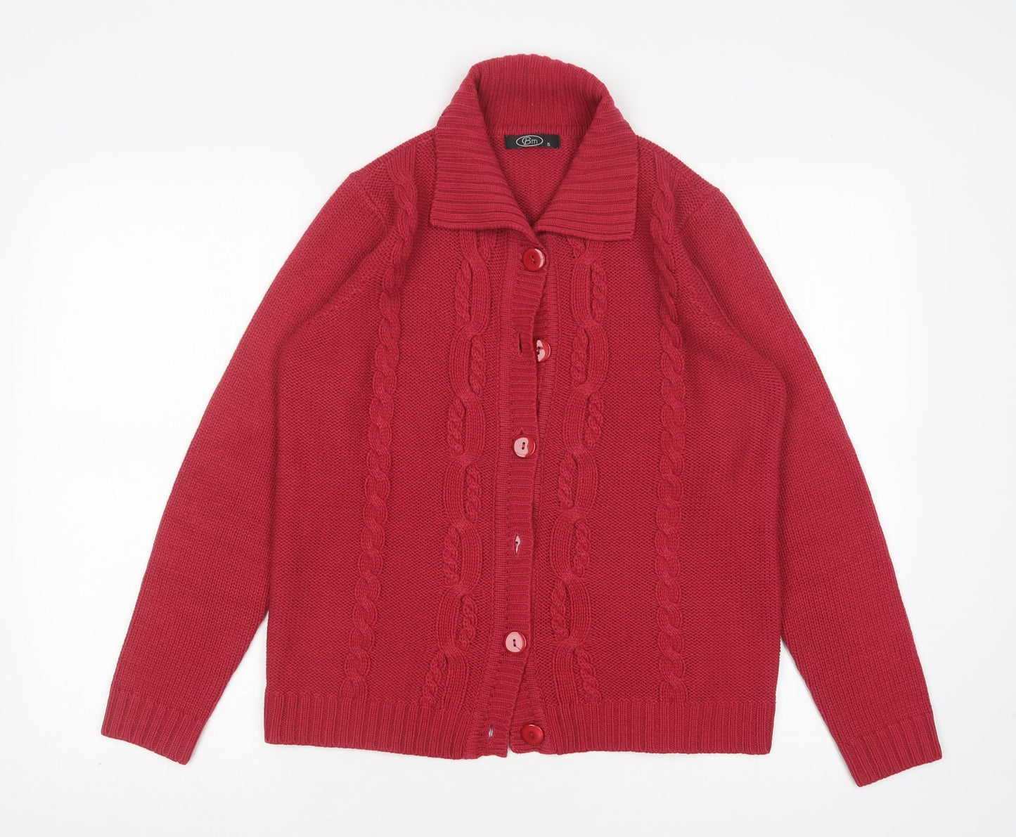 Womens UK Size S BM Pink Cardigan Jumper