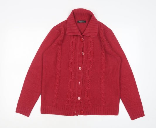Womens UK Size S BM Pink Cardigan Jumper