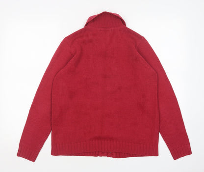 Womens UK Size S BM Pink Cardigan Jumper