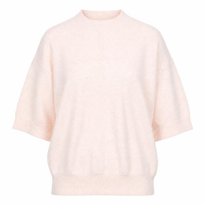 M&S Womens Pink Mock Neck  Cotton Pullover Jumper Size S