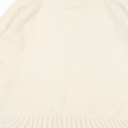 Primark Womens Beige Mock Neck  Polyester Pullover Jumper Size S