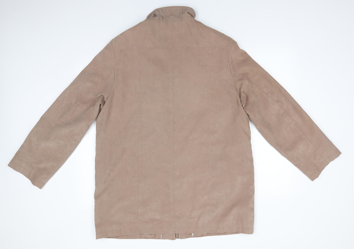 Klass Womens Brown   Overcoat Coat Size L  Zip - Taupe Colour