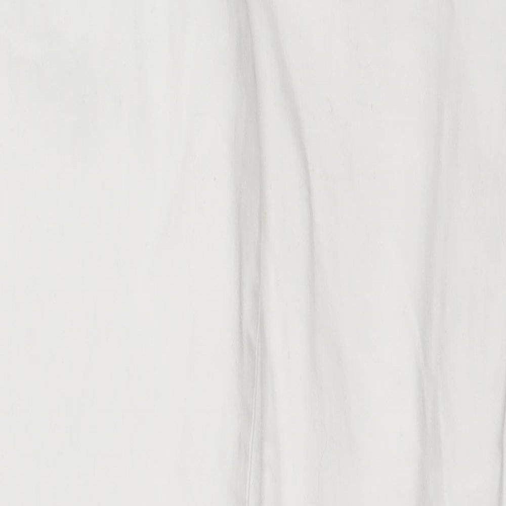 NEXT Womens White  Cotton Skinny Jeans Size 12 L29 in Regular