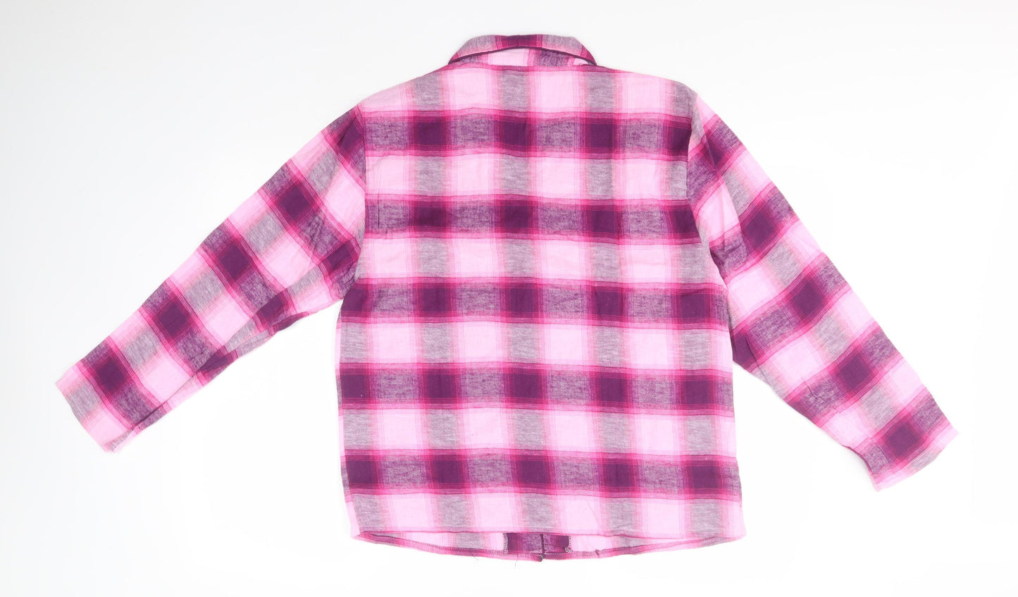 Secret Possessions Womens Pink Check Cotton Top Nightshirt Size 12