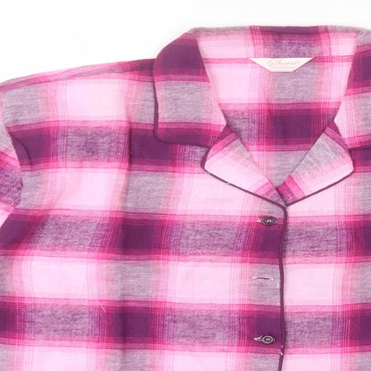 Secret Possessions Womens Pink Check Cotton Top Nightshirt Size 12