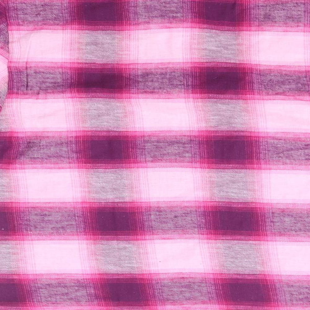 Secret Possessions Womens Pink Check Cotton Top Nightshirt Size 12