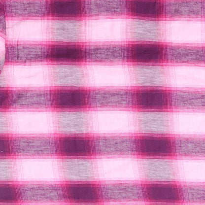 Secret Possessions Womens Pink Check Cotton Top Nightshirt Size 12