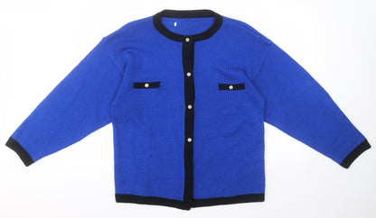 Womens UK Size  Preworn Blue Cardigan Jumper
