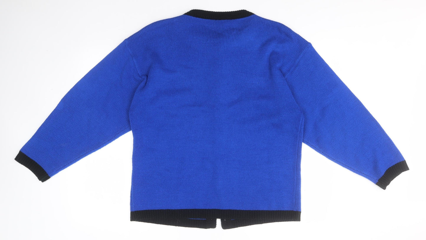 Womens UK Size  Preworn Blue Cardigan Jumper