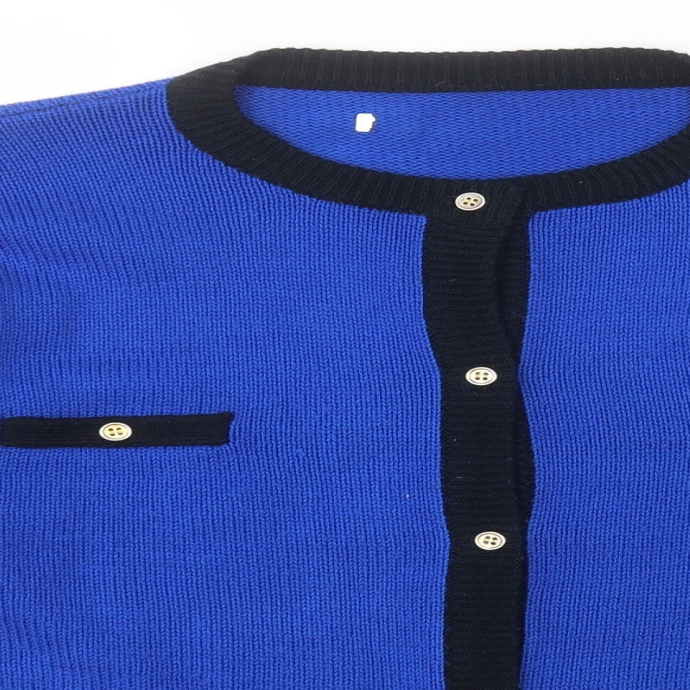 Womens UK Size  Preworn Blue Cardigan Jumper