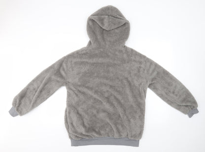 Preworn Womens Grey  Cotton Pullover Hoodie