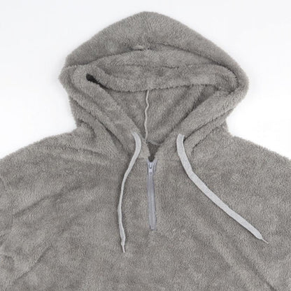Preworn Womens Grey  Cotton Pullover Hoodie