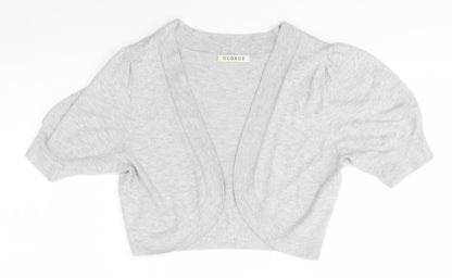 George Womens Grey Round Neck  Viscose Cardigan Jumper Size 10