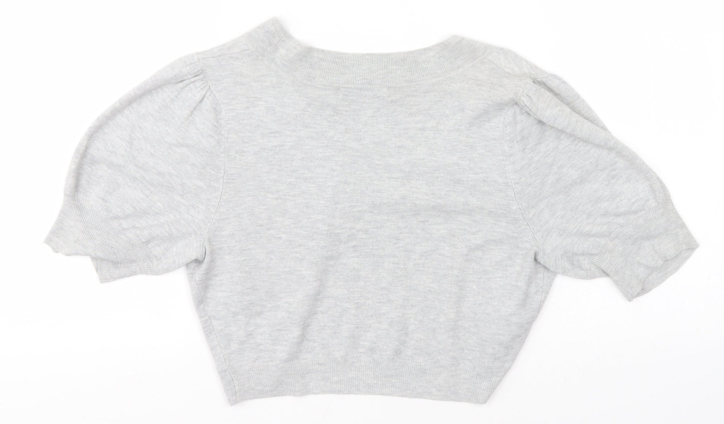 George Womens Grey Round Neck  Viscose Cardigan Jumper Size 10