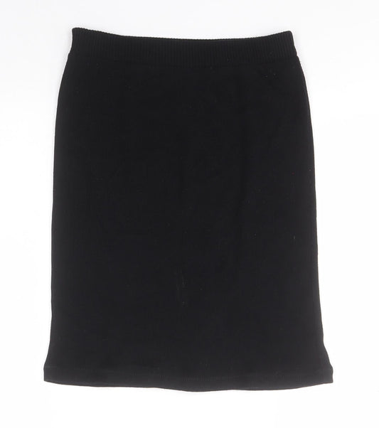 Marks and Spencer Womens Black  Acrylic A-Line Skirt Size S