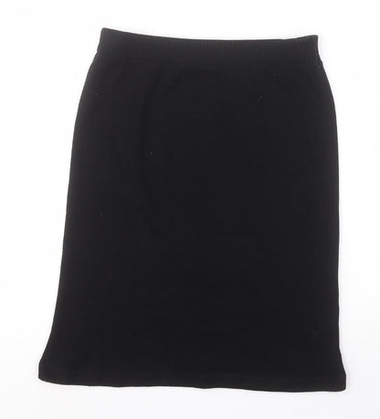 Marks and Spencer Womens Black  Acrylic A-Line Skirt Size S