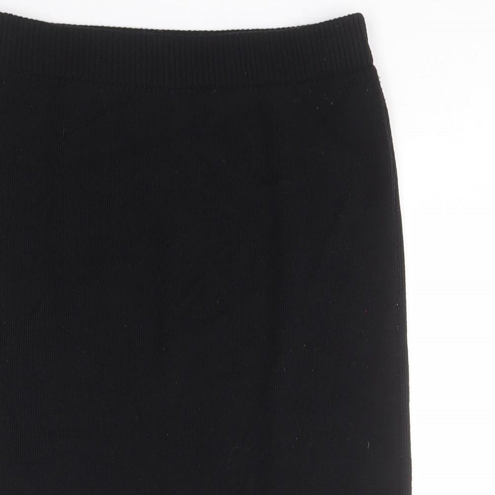 Marks and Spencer Womens Black  Acrylic A-Line Skirt Size S