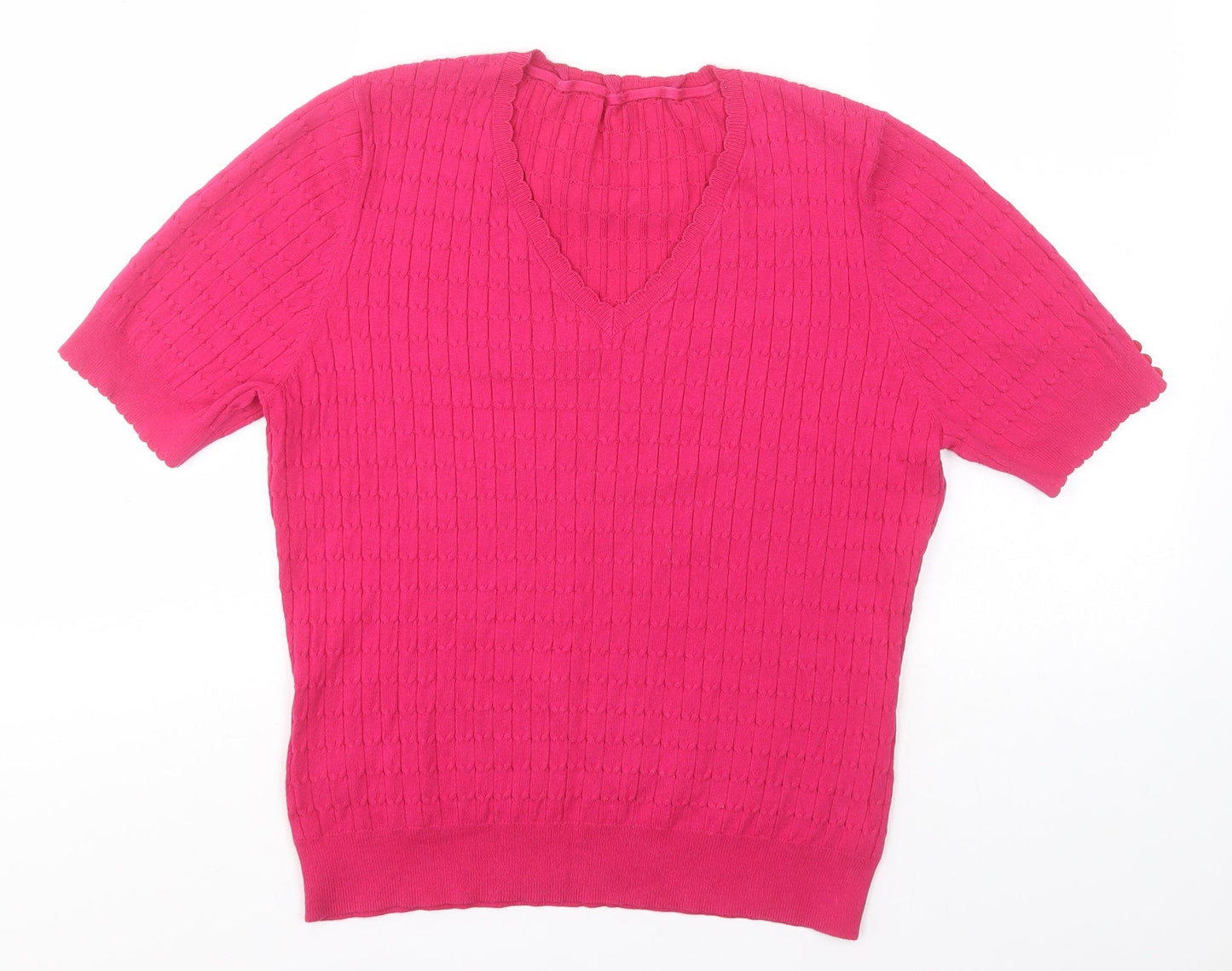 Womens UK Size  Preworn Pink Pullover Jumper