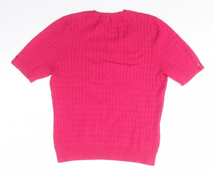Womens UK Size  Preworn Pink Pullover Jumper
