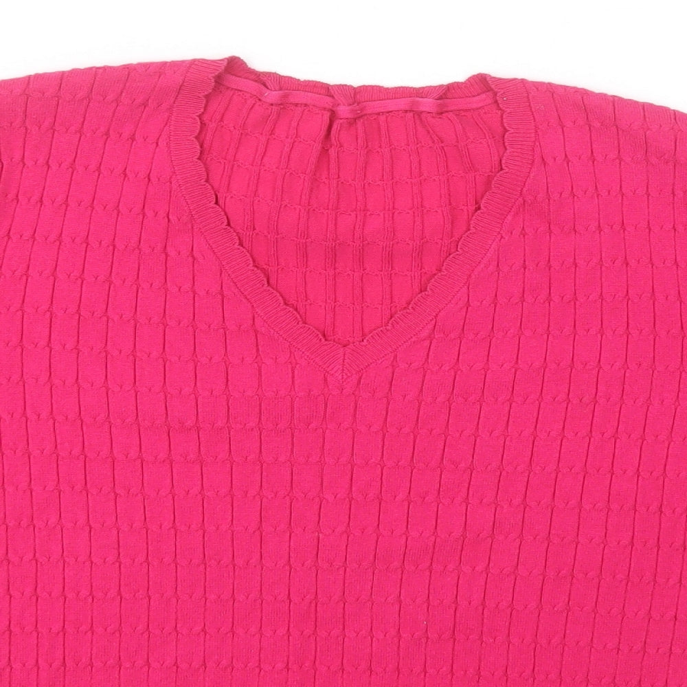 Womens UK Size  Preworn Pink Pullover Jumper