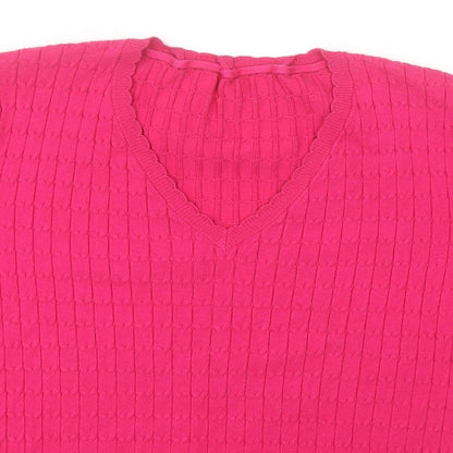 Womens UK Size  Preworn Pink Pullover Jumper