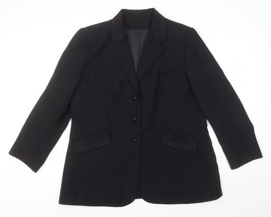 Womens UK Size  Preworn Black Jacket