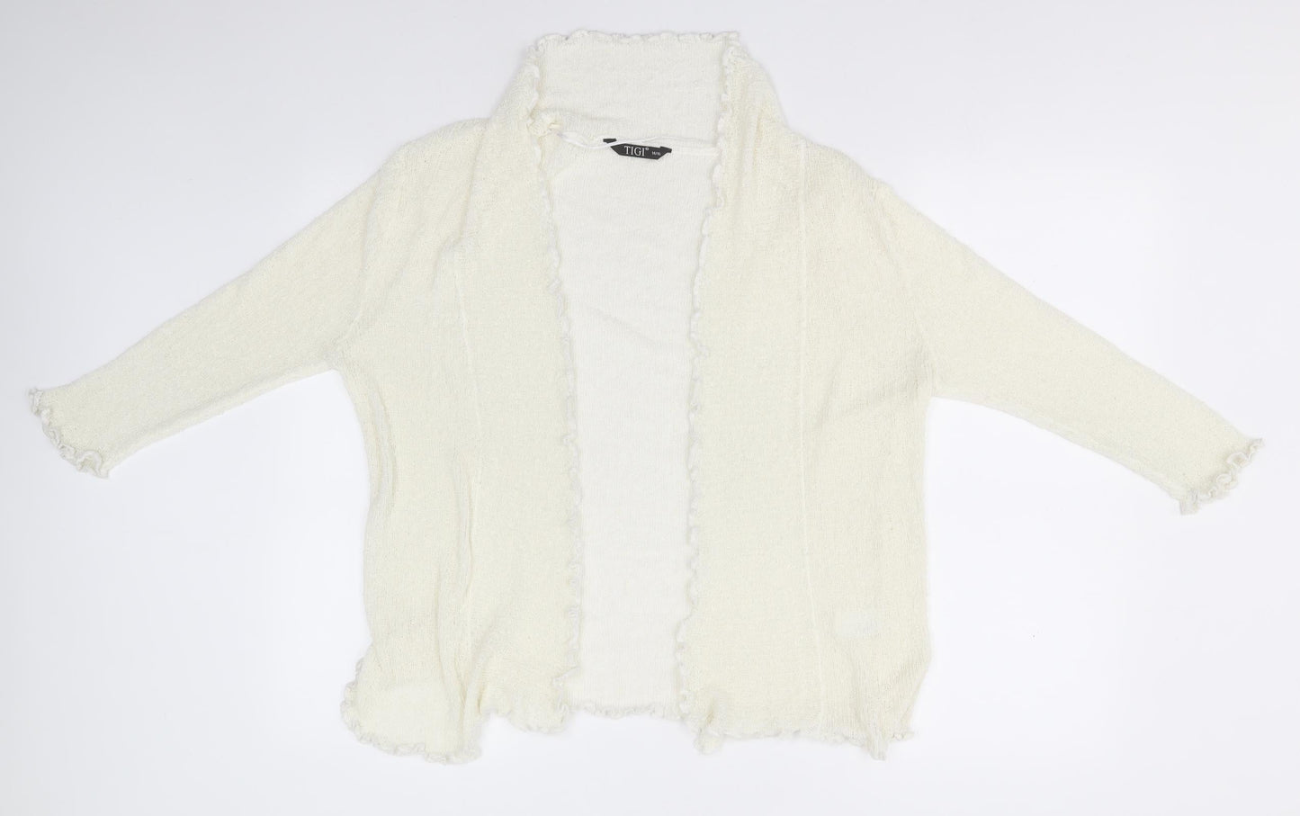 Womens UK Size 14 Tigi Ivory Cardigan Jumper