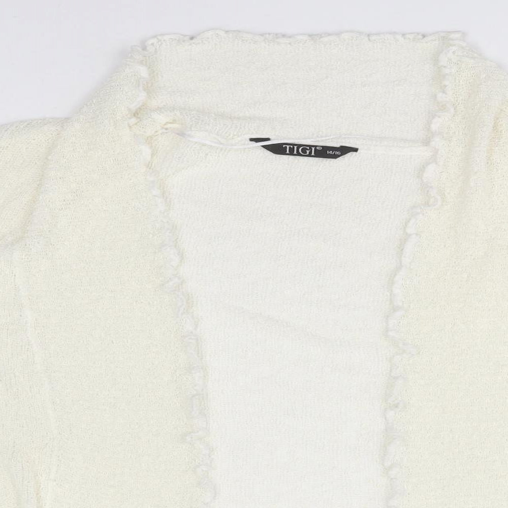 Womens UK Size 14 Tigi Ivory Cardigan Jumper