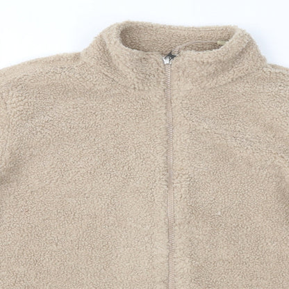 Matalan Womens Brown High Neck  Polyester Full Zip Jumper Size S