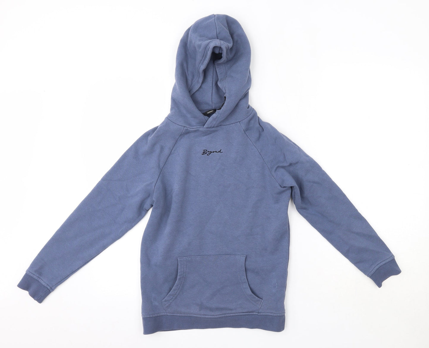 George Boys Blue  Cotton Pullover Hoodie Size 7-8 Years