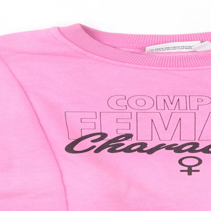 Primark Womens Pink Round Neck  Polyester Pullover Jumper Size XS   - Sex Education
