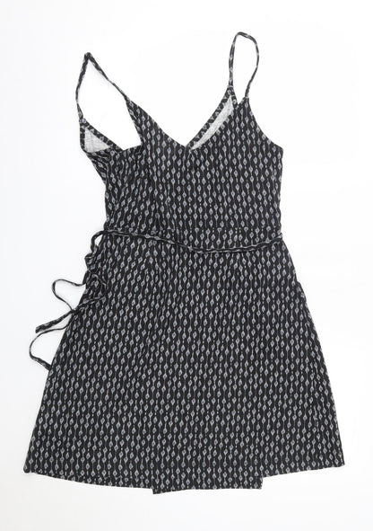 H&M Womens Black  Cotton A-Line  Size S  V-Neck