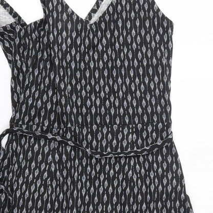 H&M Womens Black  Cotton A-Line  Size S  V-Neck