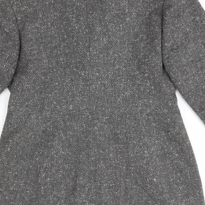 Brand and care label for IMAGES women’s grey overcoat coat, size UK 12