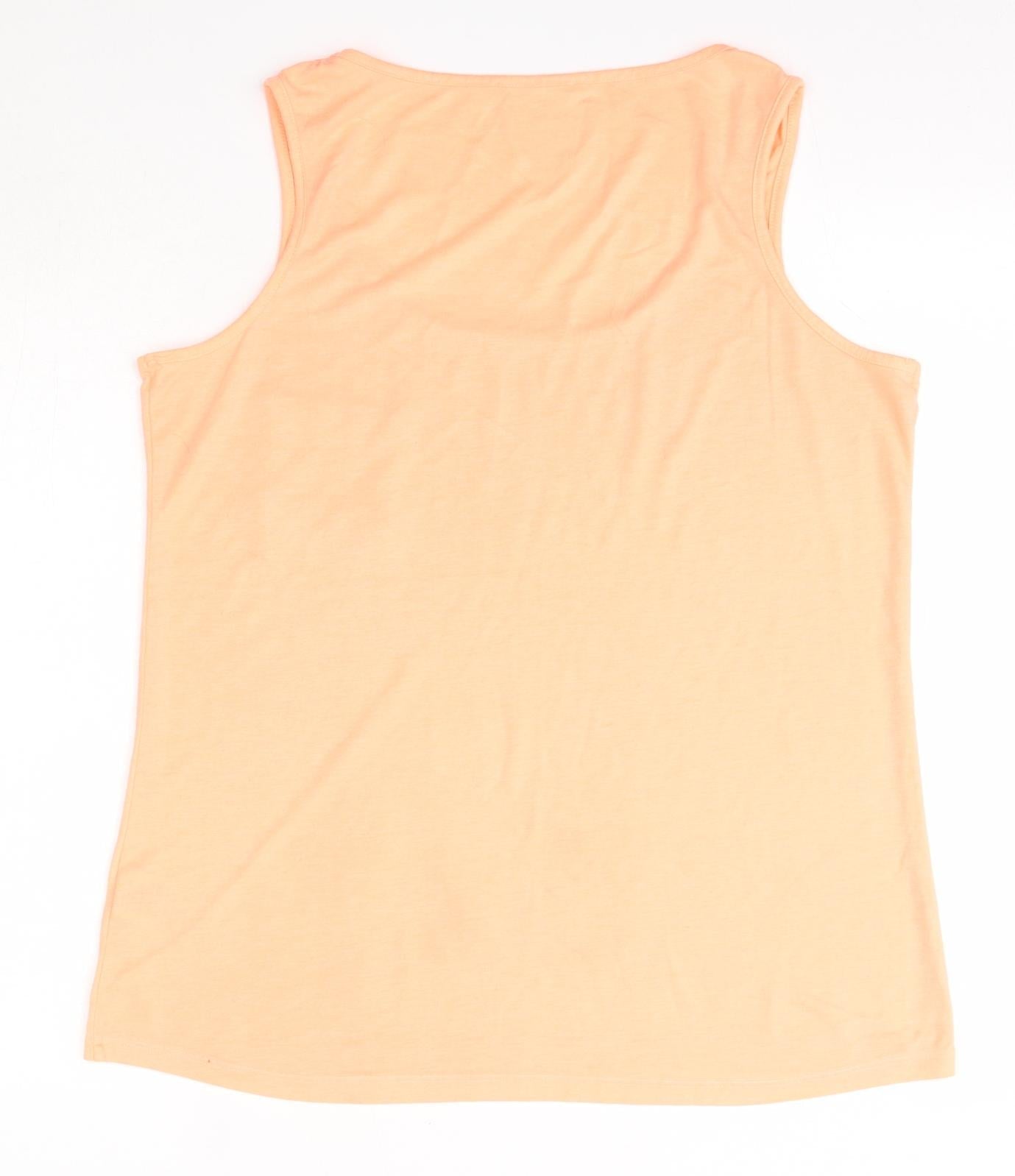Womens UK Size 16 Select Orange Basic Tank