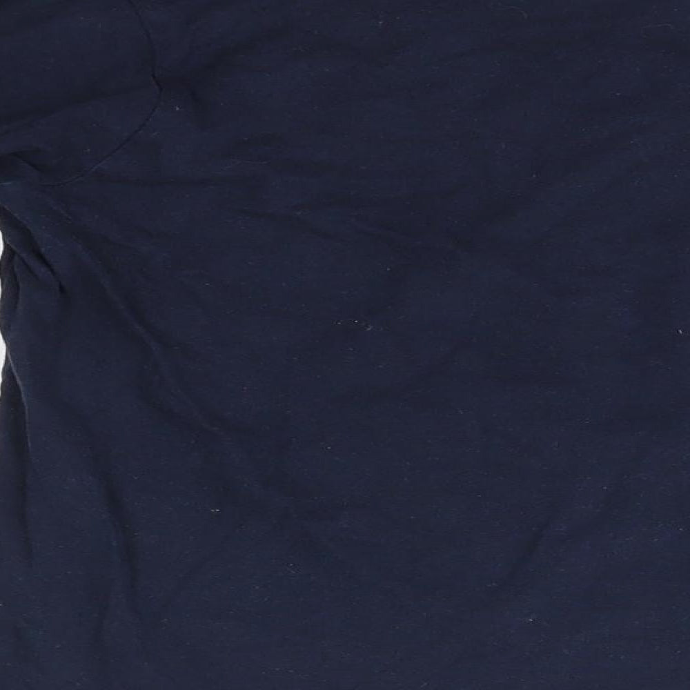 Preworn Girls Blue  100% Cotton Basic Blouse Size 10-11 Years Round Neck  - Unicorns
