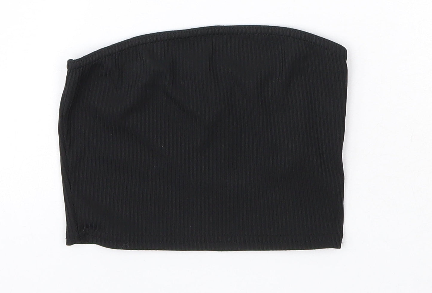 Womens UK Size 4 PRETTYLITTLETHING Black Basic Blouse