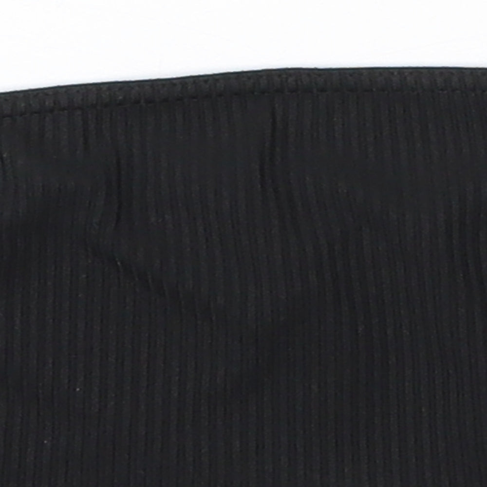 Womens UK Size 4 PRETTYLITTLETHING Black Basic Blouse