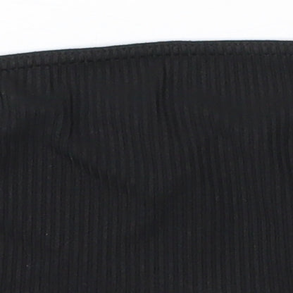 Womens UK Size 4 PRETTYLITTLETHING Black Basic Blouse